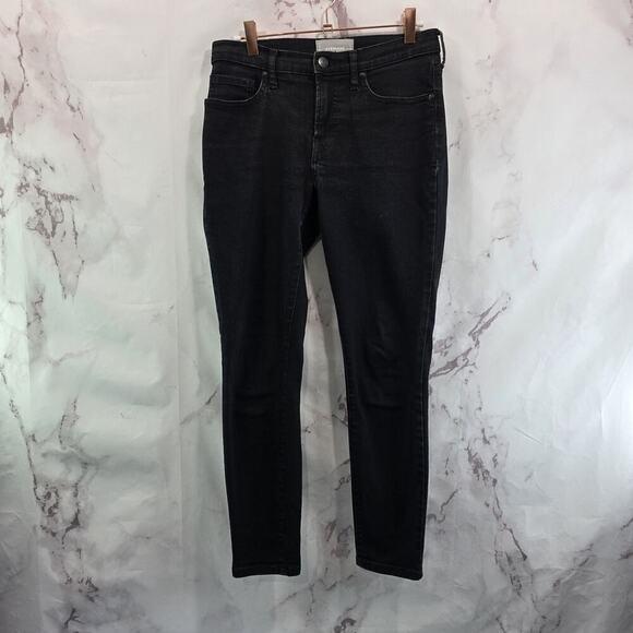 Everlane Jeans 28 X 26 Black High Rise Skinny Denim High Rise Ankle Crop TTS - Picture 5 of 10